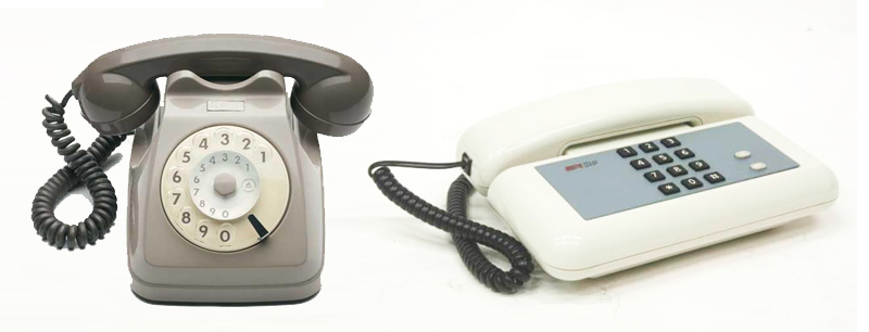 Telefono a disco e telefono a tastiera dtmf